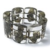 Natural Pyrite Stretch Bracelets BJEW-G702-06A-1