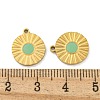 316 Surgical Stainless Steel Enamel Charms STAS-M073-45G-3