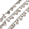 Rack Plating Brass Flower Link Chains CHC-A007-08P-3