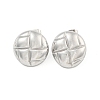 Non-Tarnish Flat Round 304 Stainless Steel Ear Studs EJEW-L290-027P-1