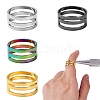 4Pcs 4 Colors Brass Rings RJEW-YW0001-05-2