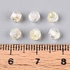 Transparent Spray Painted Glass Beads EGLA-N018-4mm-10-4