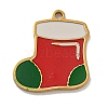 Christmas Theme 304 Stainless Steel Enamel Charms STAS-Z093-02I-1