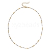 2Pcs 2 Styles Two Tone 304 Stainless Steel Bar Link Chain Necklaces for Women NJEW-JN05962-4