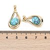 Synthetic Turquoise Teardrop Pendants KK-U043-39G-02-3