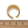 Brass Micro Pave Clear Cubic Zirconia Cuff Rings for Women RJEW-U041-13G-5