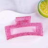 Rectangle Glisten Resin Claw Hair Clips PW-WGF8226-02-1