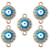 Alloy Connector Charms with Enamel and Synthetic Turquoise FIND-YW0003-53-3