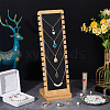 Detachable Wood Slant Back Necklace Display Stands NDIS-WH0009-16A-2