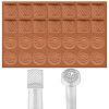 2Pcs 2 Styles DIY Alloy Steel Leathercraft Stamps TOOL-GF0003-53C-1