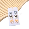 Baking Paint Acrylic Dog Stud Earrings for Women PW-WG92DC8-01-2