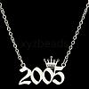Crown Birth Year 201 Stainless Steel Pendant Necklaces for Women FS-WG4E8F2-66-1