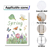 8 Sheets 8 Styles Spring Theme PVC Waterproof Wall Stickers DIY-WH0345-077-4