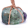 Natural African Turquoise(Jasper) Chips and Fluorite Pedestal Display Decorations G-S282-06-3