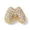 Brass Micro Pave Cubic Zirconia Beads KK-P290-61G-M-1