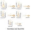 30Pcs 5 Style Flat Round Stainless Steel Dangle Earrings EJEW-UN0001-60-5