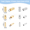 Unicraftale 36Pcs 6 Style 201 & 304 Stainless Steel Cord End STAS-UN0052-71-3