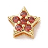 Eco-friendly Brass Micro Pave Cubic Zirconia Slide Charms KK-D079-14G-2