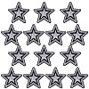 14Pcs Star Resin Rhinestone Cloth Iron On Sew On Patches DIY-CY0003-88-1