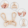 WADORN 12Pcs 2 Styles Alloy Swivel Lobster Claw Clasps FIND-WR0006-03LG-4