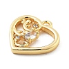 Brass Micro Pave Cubic Zirconia Pendants KK-H511-01G-04-2