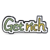 Word Get Rich Enamel Pins JEWB-D279-02B-01-1