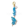 Butterfly Alloy Enamel Pendants Decoraiton HJEW-JM01637-5