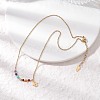 Chakra Natural Gemstone Faceted Round Beaded Pendant 304 Stainless Steel Cable Chain Necklaces NJEW-JN05531-02-2