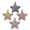 Brass Micro Pave Cubic Zirconia Pendants ZIRC-E158-02-1