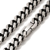 304 Stainless Steel Curb  Chain Necklaces NJEW-Q337-05G-AS-2