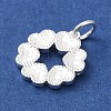 925 Sterling Silver Heart Flower Charms STER-K180-11A-S-2