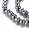 Electroplate Magnetic Synthetic Hematite Bead Strands G-A165A-4mm-04-1
