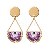 Seed Bead Teardrop Stud Earrings EJEW-MZ00251-03-1