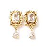 Brass Micro Pave Cubic Zirconia Beads KK-Z139-03G-02-1