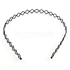 Hair Accessories Iron Wavy Hair Band Findings OHAR-Q043-06-1
