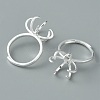 Adjustable Brass Finger Rings Components KK-WH0044-99-1