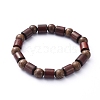 Natural Wood Beads Stretch Bracelets BJEW-JB05222-1