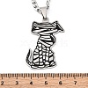 304 Stainless Steel Pendant Necklaces NJEW-C066-02P-3