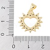 Rack Plating Brass Micro Pave Clear Cubic Zirconia Pendants KK-Z060-10G-3