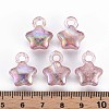 Transparent Crackle Acrylic Pendants MACR-S373-63-L02-4