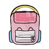 2Pcs Backpack Shaped Plastic Gift Storage Resealable Bags with Handles PL-CBADA12-01B-3
