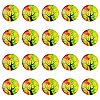 Half Round/Dome Tree Pattern Glass Flatback Cabochons for DIY Projects GGLA-YW0001-14M-1