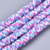 Handmade Polymer Clay Beads Strands CLAY-R091-8mm-01-6