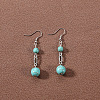 Bohemian tassel turquoise earrings JU8957-12-1