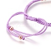 Nylon Cord Braided Bead Bracelets Making BJEW-F360-FRG10-3