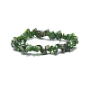 Natural Diopside Chips Beaded Stretch Bracelet X-BJEW-JB08081-2