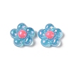 Glitter Plated Resin Cabochons RESI-H163-06A-1