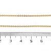 1mm Rack Plating Brass Cable Chain Adjustable Slider Necklaces for Women Men MAK-L044-04G-5