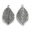 Mixed Style Tibetan Style Alloy Leaf Pendants TIBEP-F040-01AS-3