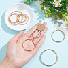 WADORN 15Pcs 5 Style Zinc Alloy Round Rings KK-WR0001-10-3